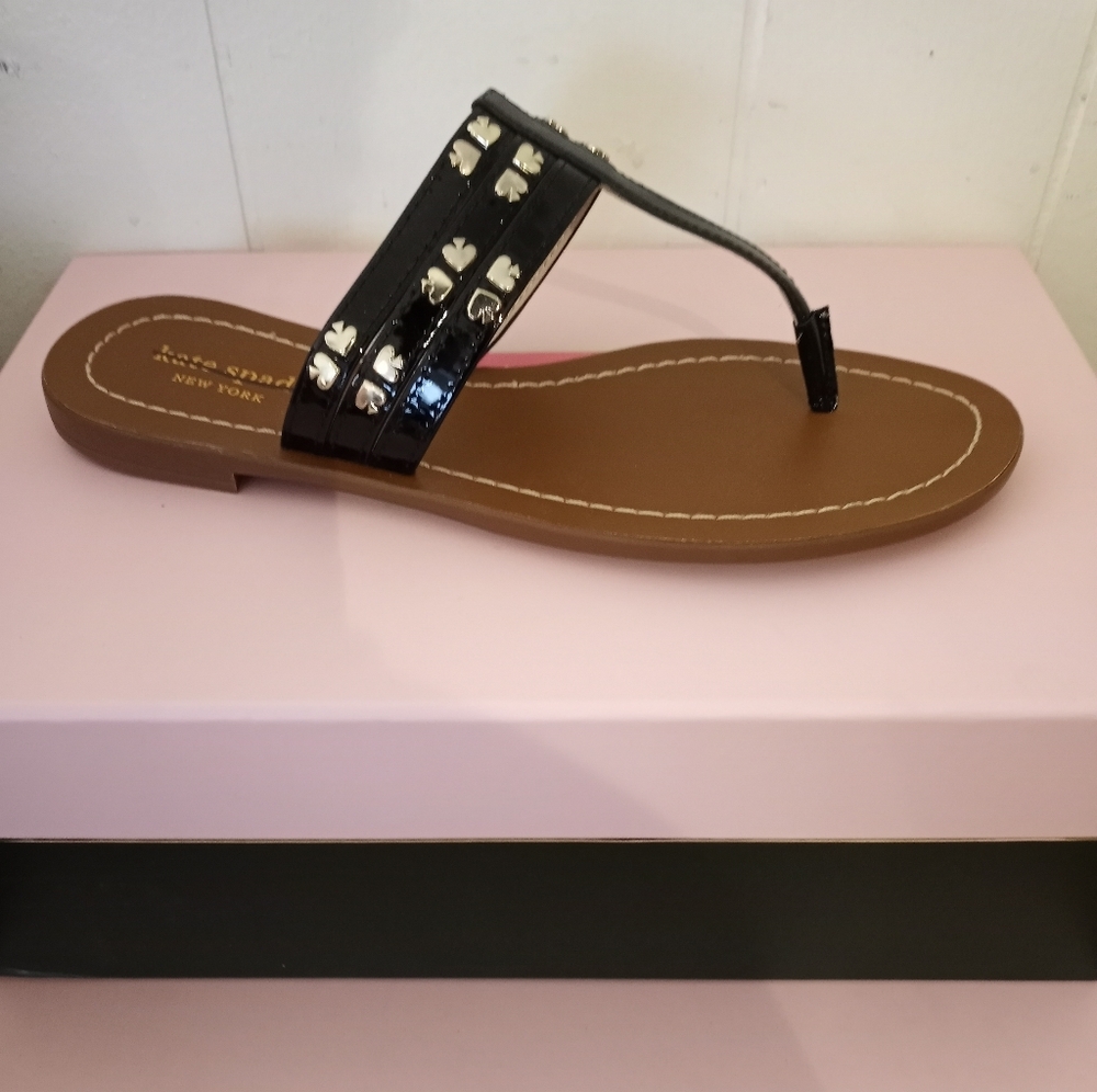 Kate Spade Patent Leather Flat Sandal